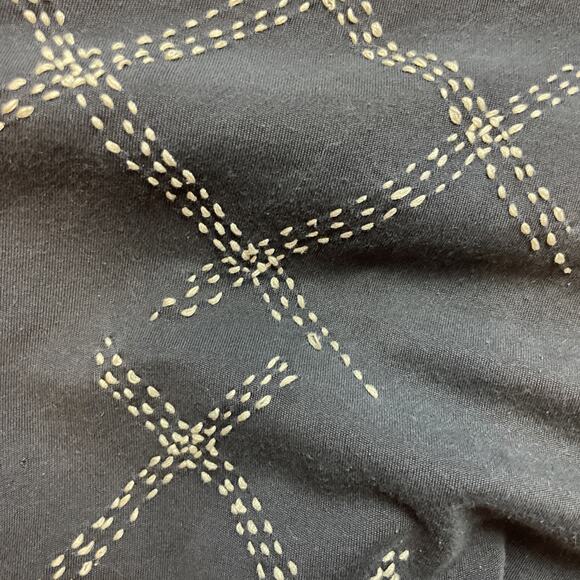 Burning Torch Silk Blend Cardigan Womens M Faded Black Cascade Front Embroidered - Picture 8 of 12